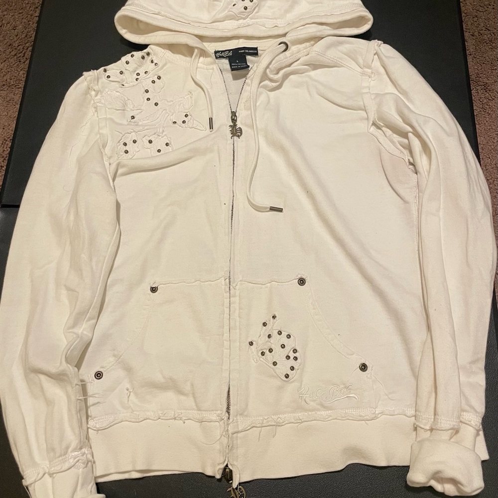White Hale Bob zip up